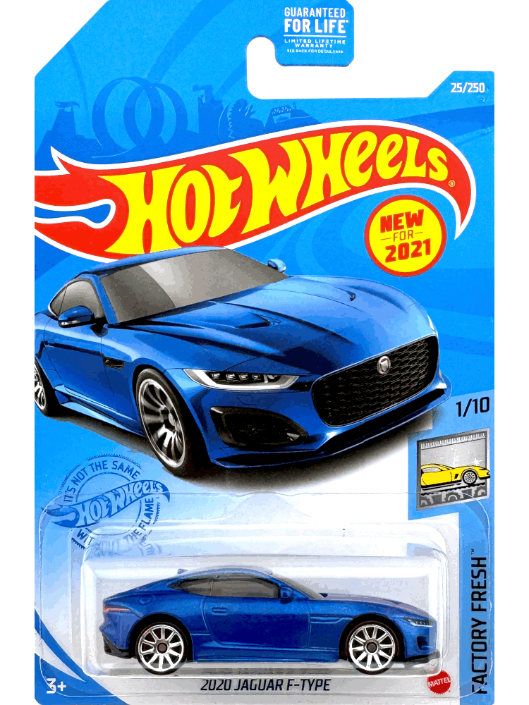 2021 Hot Wheels Mainline #025 - 2020 Jaguar F-Type Coupe (Blue) GRX29