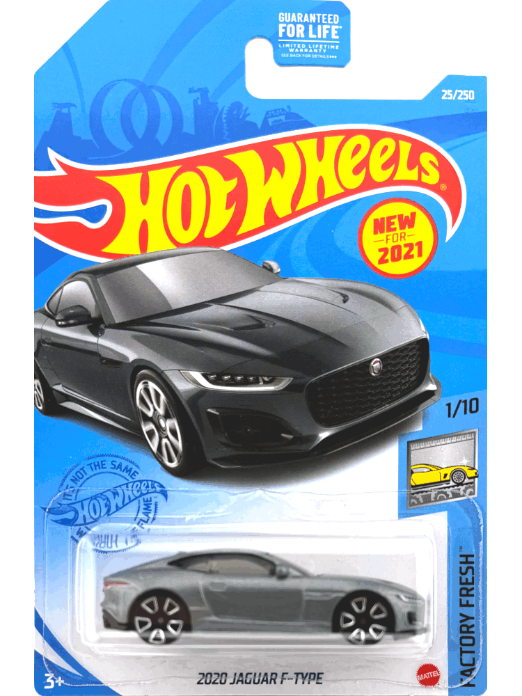 2021 Hot Wheels Mainline #025 - 2020 Jaguar F-Type Coupe (Silver) GTB71