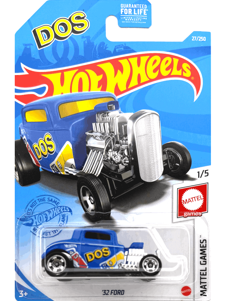 2021 Hot Wheels Mainline #027 - 1932 Ford Coupe Hot Rod (DOS Blue) GTB50