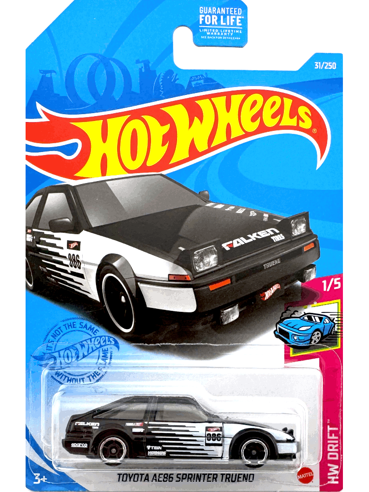 2021 Hot Wheels Mainline #031 - Toyota Corolla AE86 Sprinter Trueno (Black) GTC14
