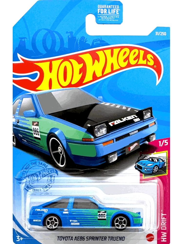 2021 Hot Wheels Mainline #031 - Toyota Corolla AE86 Sprinter Trueno (Blue) GTB26