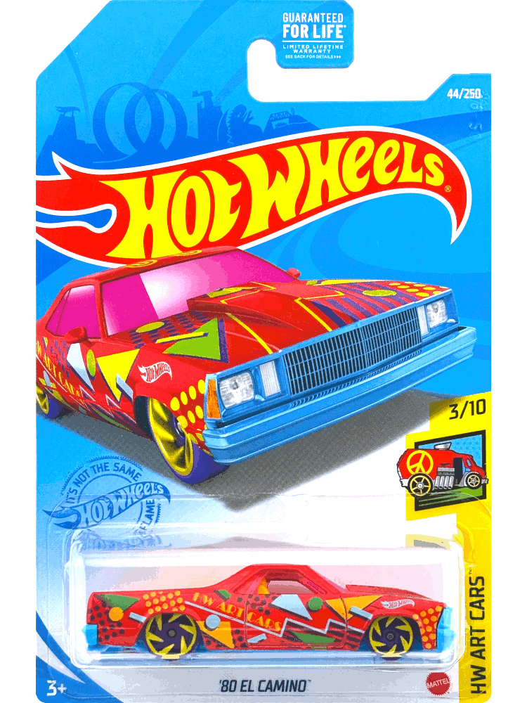 Hot Wheels '80 El Camino HW Art Cars 1980s Pop Culture Retro Red GRY33