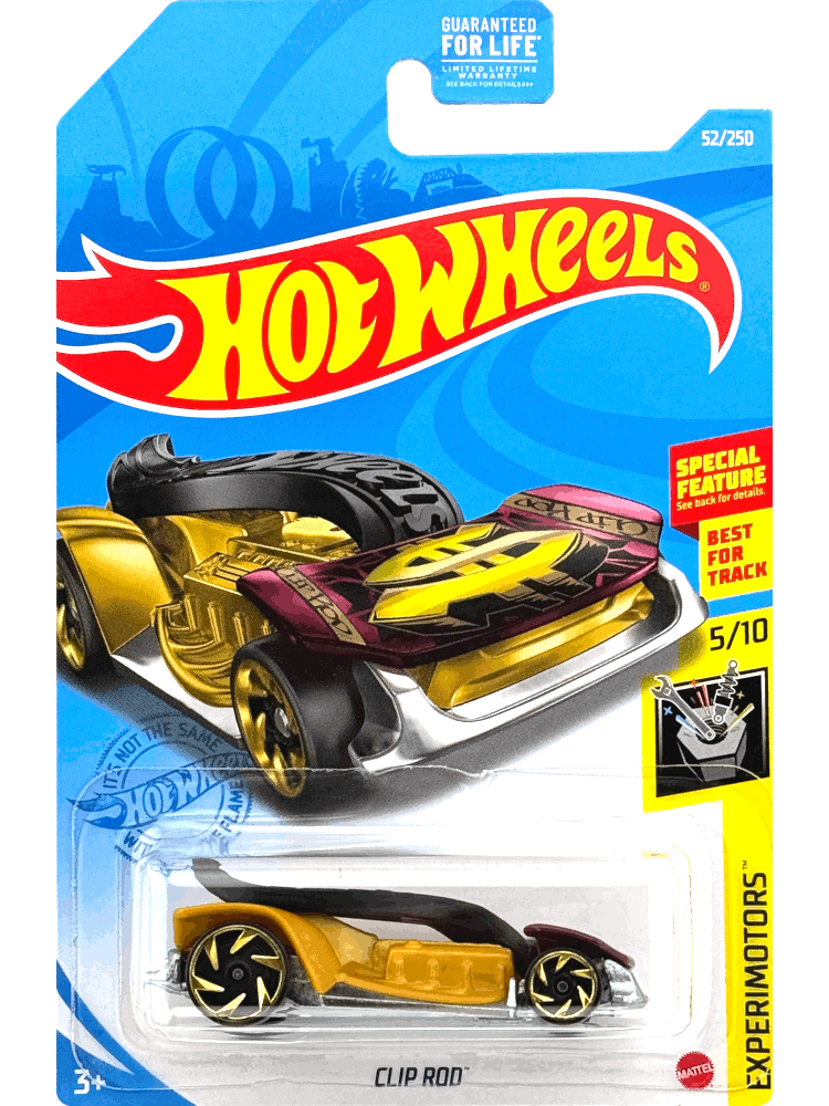 2021 Hot Wheels Mainline #052 - Clip Rod (Red / Gold) GRX76