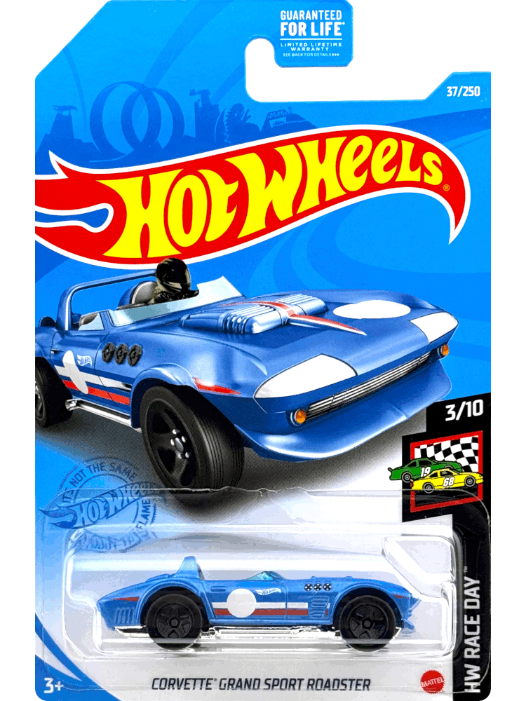 2021 Hot Wheels Mainline #037 - 1963 Corvette Grand Sport Roadster (Blue) GRX92