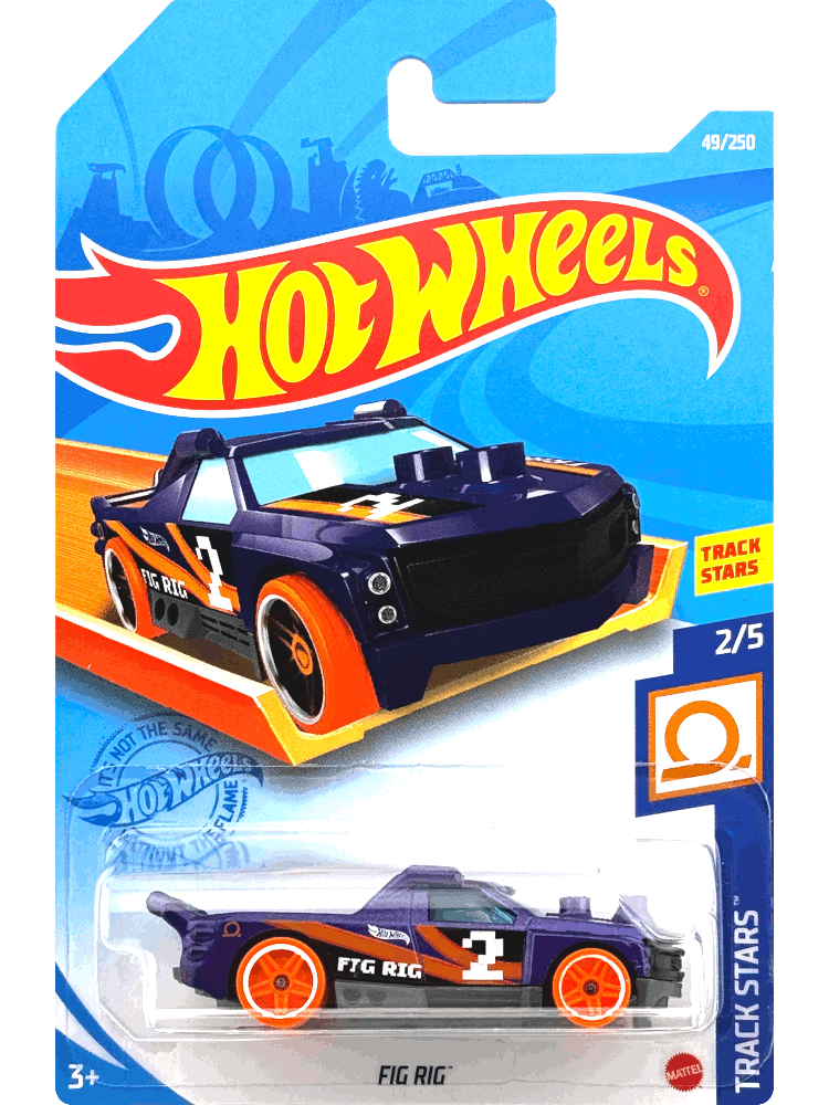 2021 Hot Wheels Mainline #049 - Fig Rig Track Stars (Purple) GRY81
