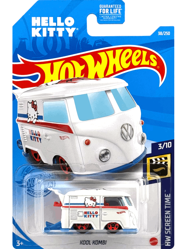 2021 Hot Wheels Mainline #038 - Hello Kitty Kool Kombi VW Microbus (White) GRX94