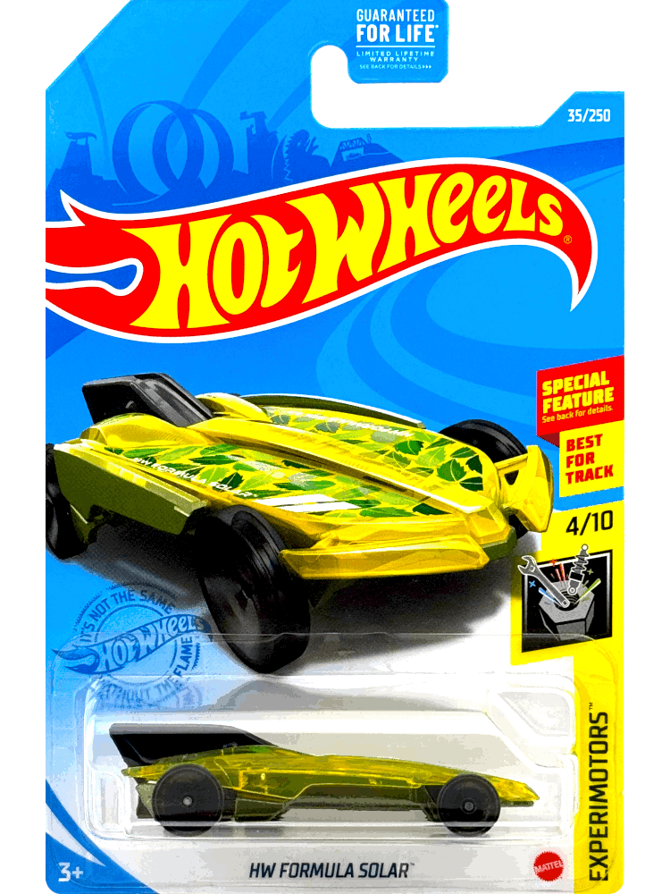 2021 Hot Wheels Mainline #035 - HW Formula Solar Racer (Yellow) GRX75