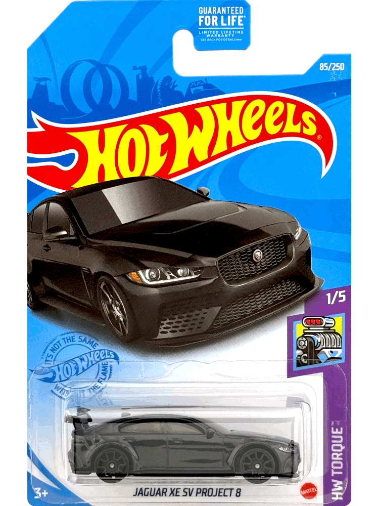 2021 Hot Wheels Mainline #085 - Jaguar XE SV Project 8 Sedan (Black) GTB90