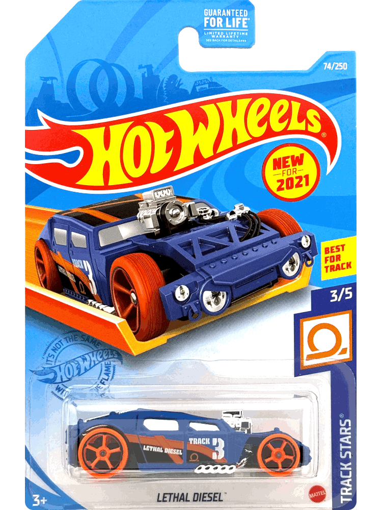 2021 Hot Wheels Mainline #074 - Lethal Diesel (Blue) GTB80