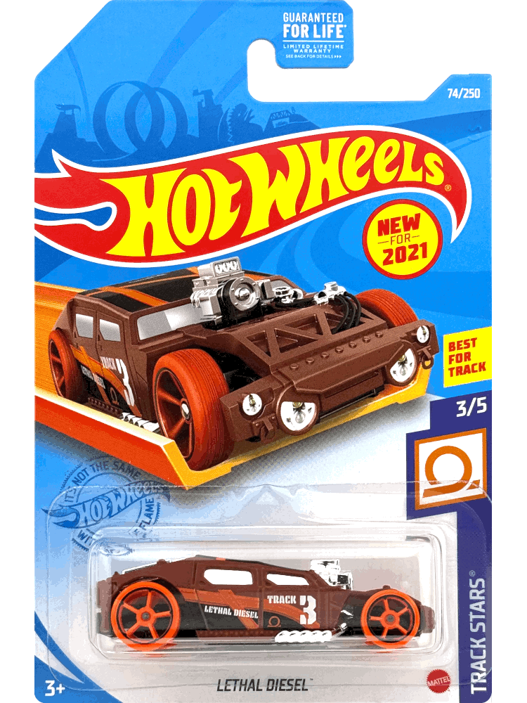 2021 Hot Wheels Mainline #074 - Lethal Diesel (Brown) GRX45