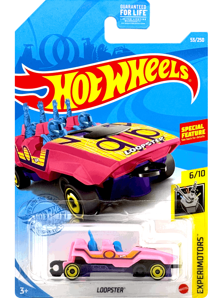 2021 Hot Wheels Mainline #053 - Loopster Roller Coaster Car (Pink) GRX77