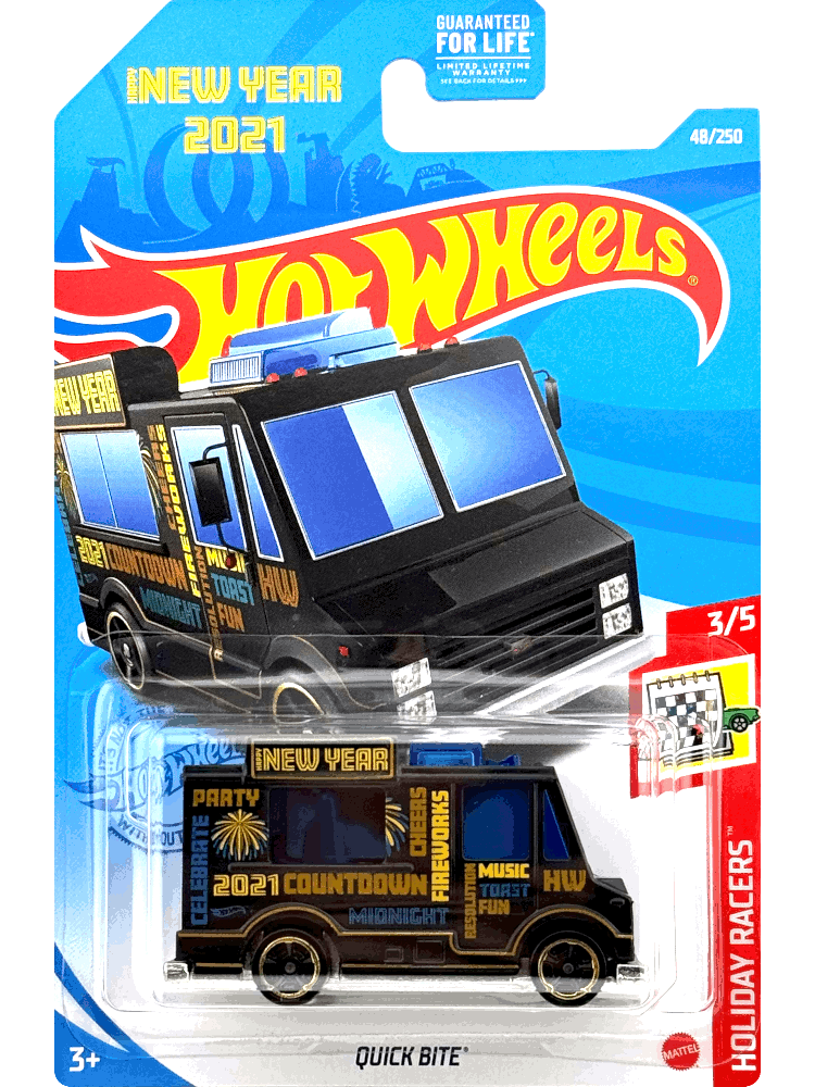 2021 Hot Wheels Mainline #048 - Quick Bite Food Truck (Black) GRY78