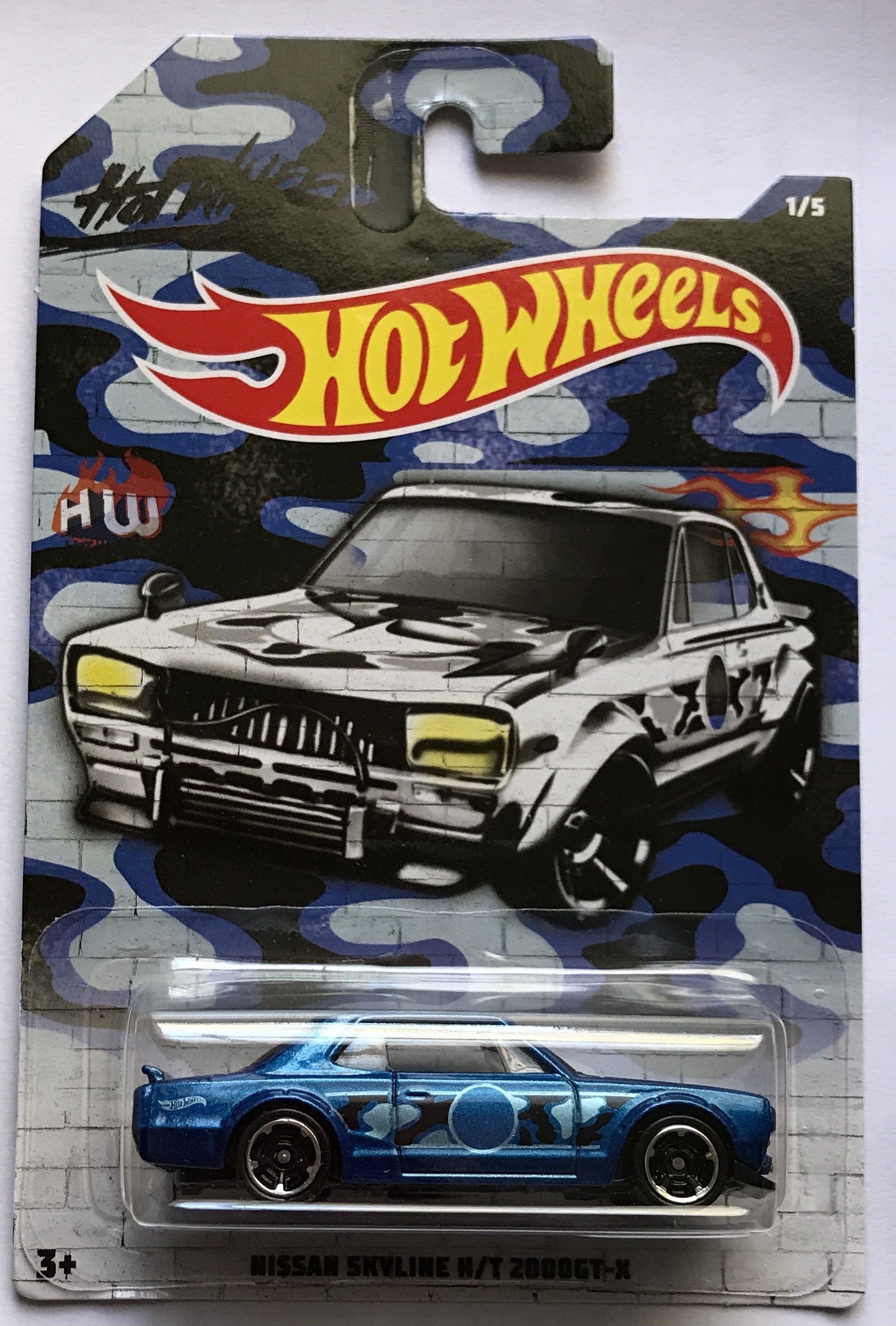 2020 Hot Wheels Urban Camouflage Series - Nissan Skyline H/T 2000GT-X (Blue) GJV52
