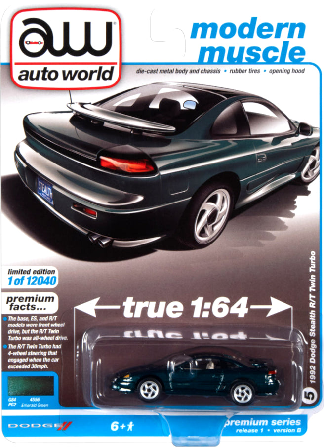 2021 Auto World - 1992 Dodge Stealth R/T Twin Turbo (Green) AW64302-1B5