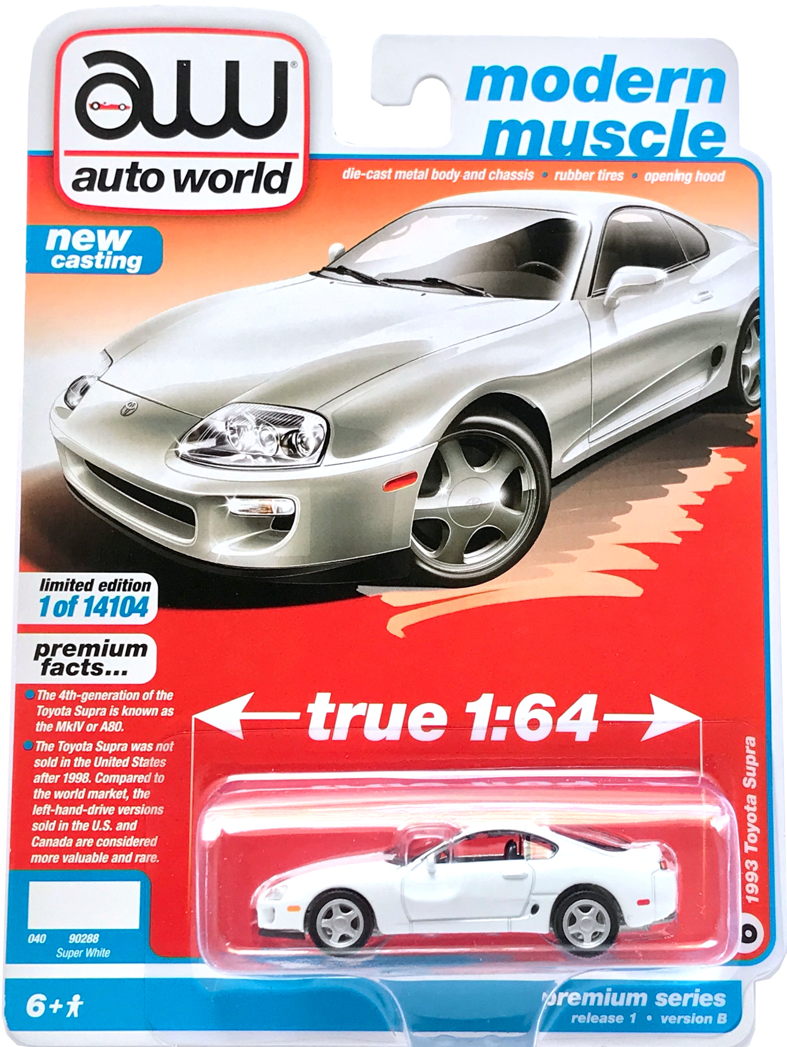 2021 Auto World - 1993 Toyota Supra (White) AW64302-1B6