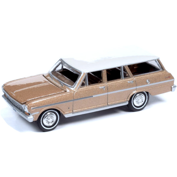 2021 Auto World - 1963 Chevy II Nova 400 Wagon (Gold) AW64312-2A4
