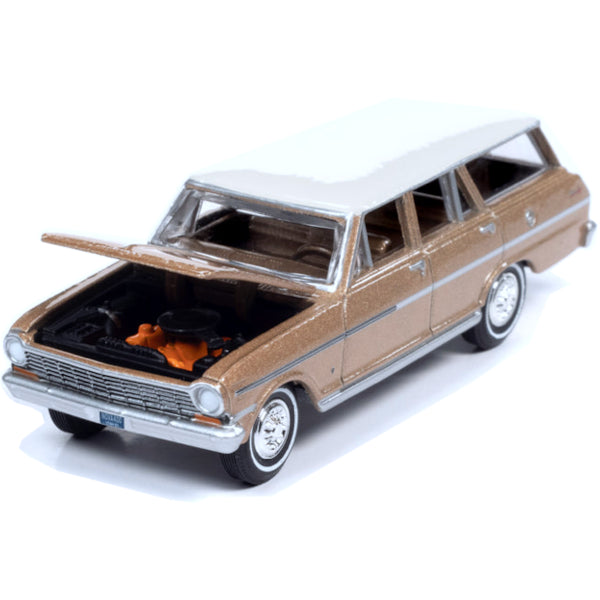 2021 Auto World - 1963 Chevy II Nova 400 Wagon (Gold) AW64312-2A4