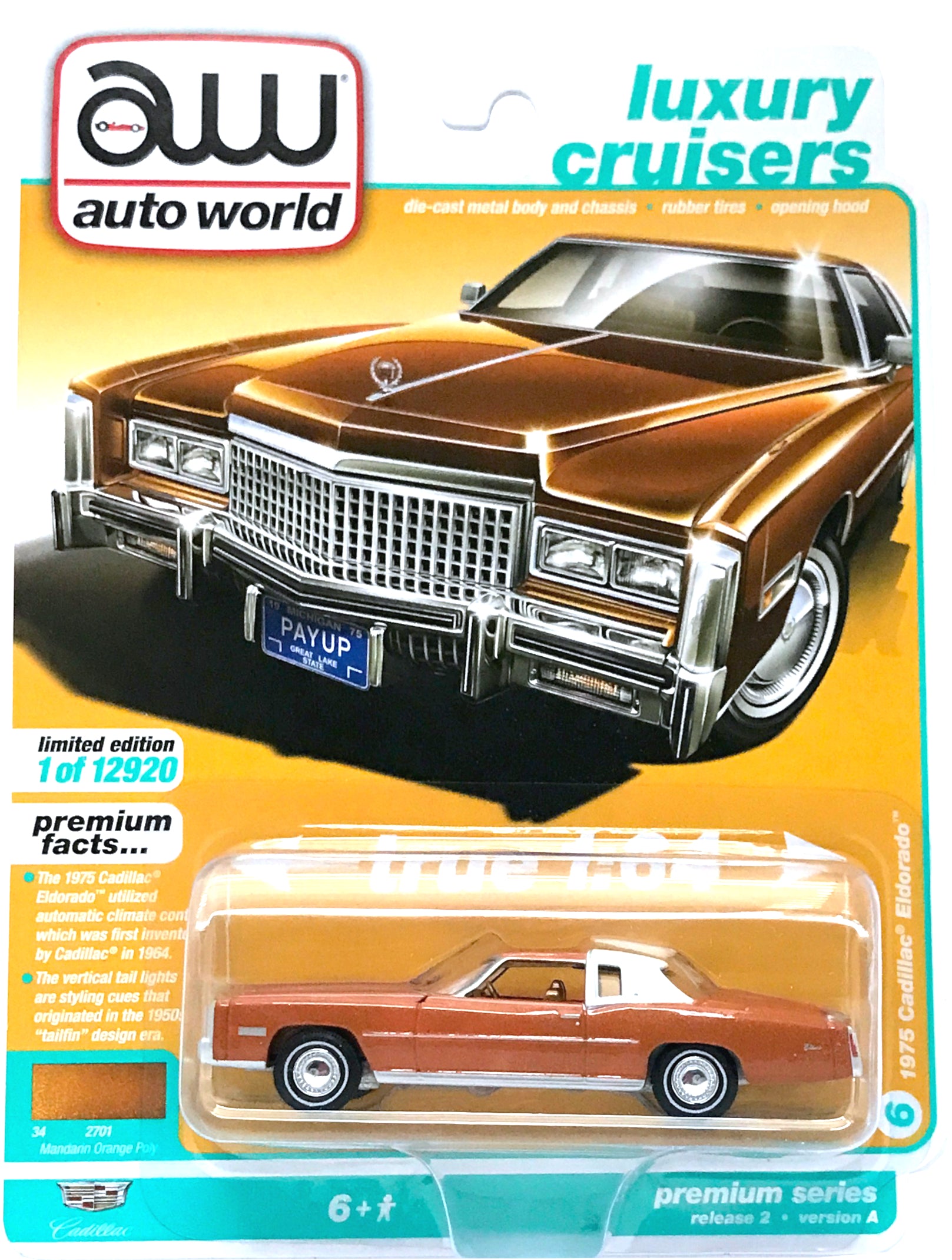 2021 Auto World - 1975 Cadillac Eldorado (Copper) AW64312-2A6