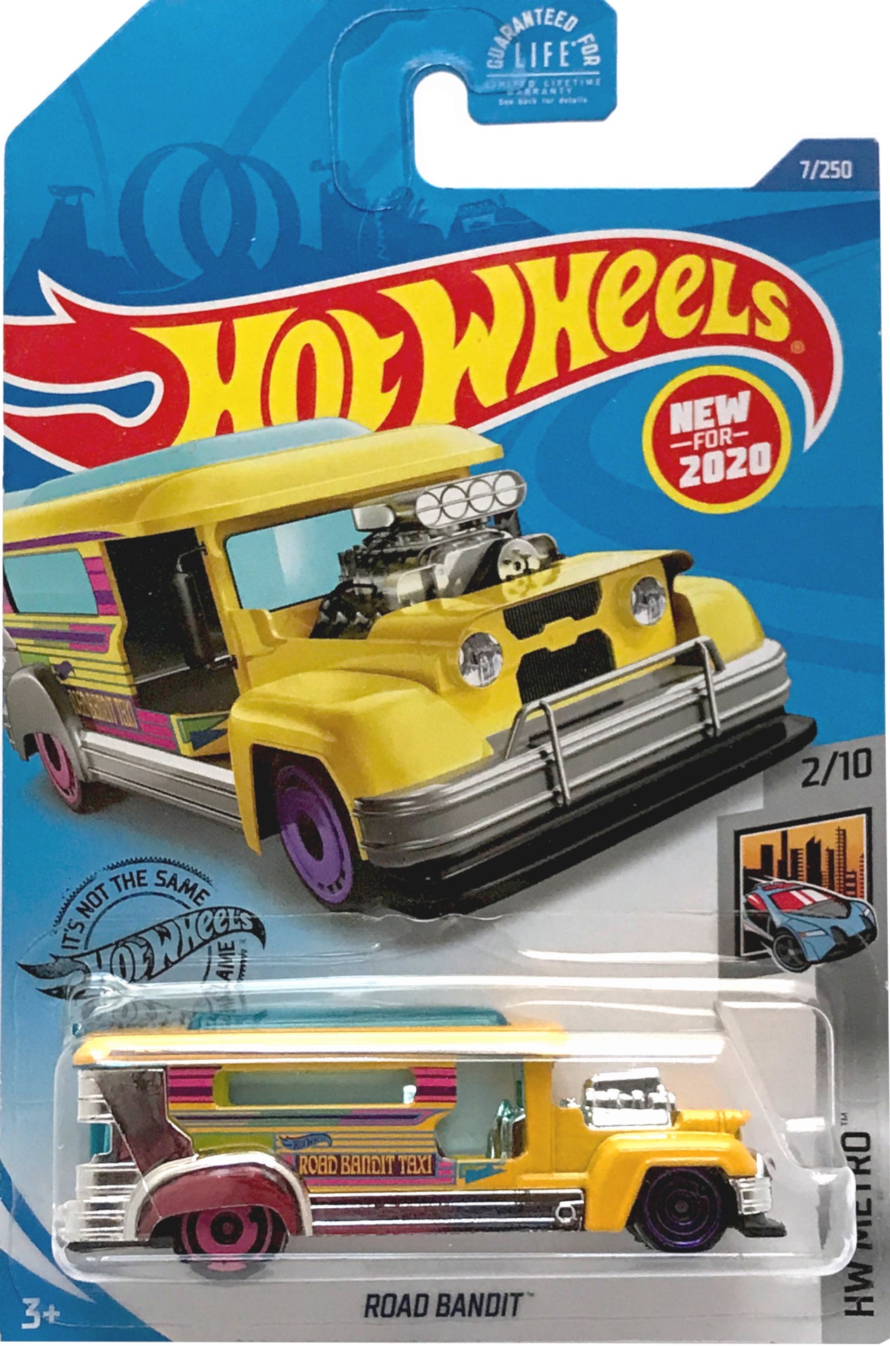 2020 Hot Wheels Mainline #007 - Road Bandit (Yellow Chrome) GHB83