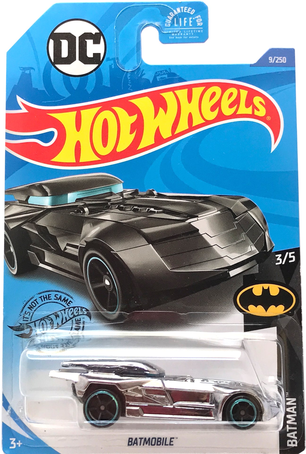 2020 Hot Wheels Mainline #009 - DC Batmobile (Gunmetal Chrome) GHF68