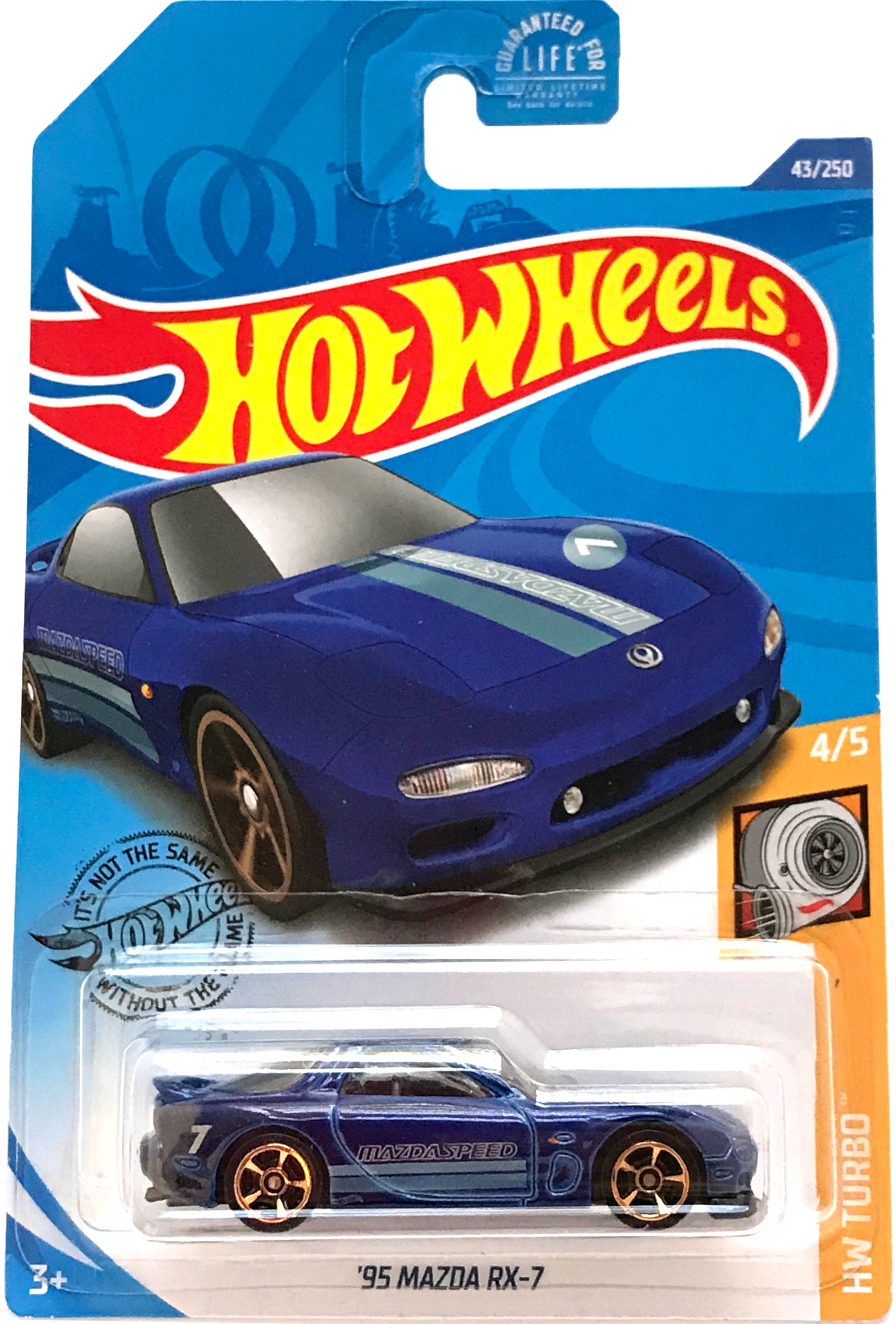 2020 Hot Wheels Mainline #043 - '95 Mazda RX-7 (Mazdaspeed Blue) GHF76