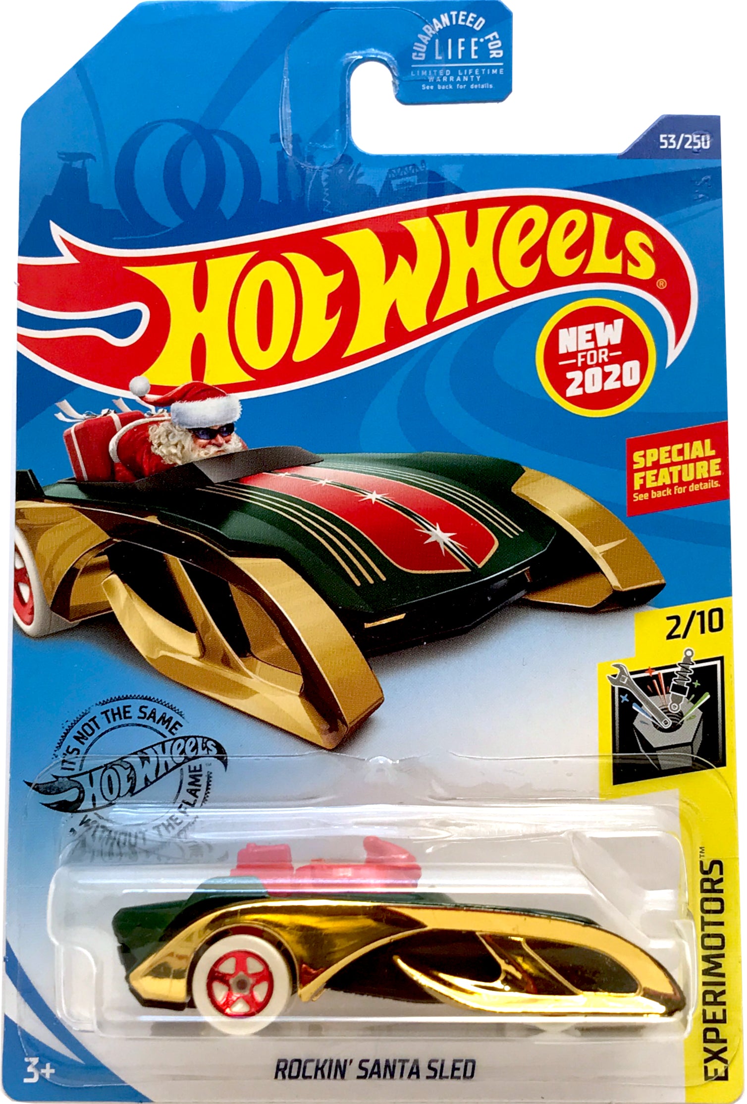 2020 Hot Wheels Mainline #053 - Rockin' Santa Sled (Gold) GHD88