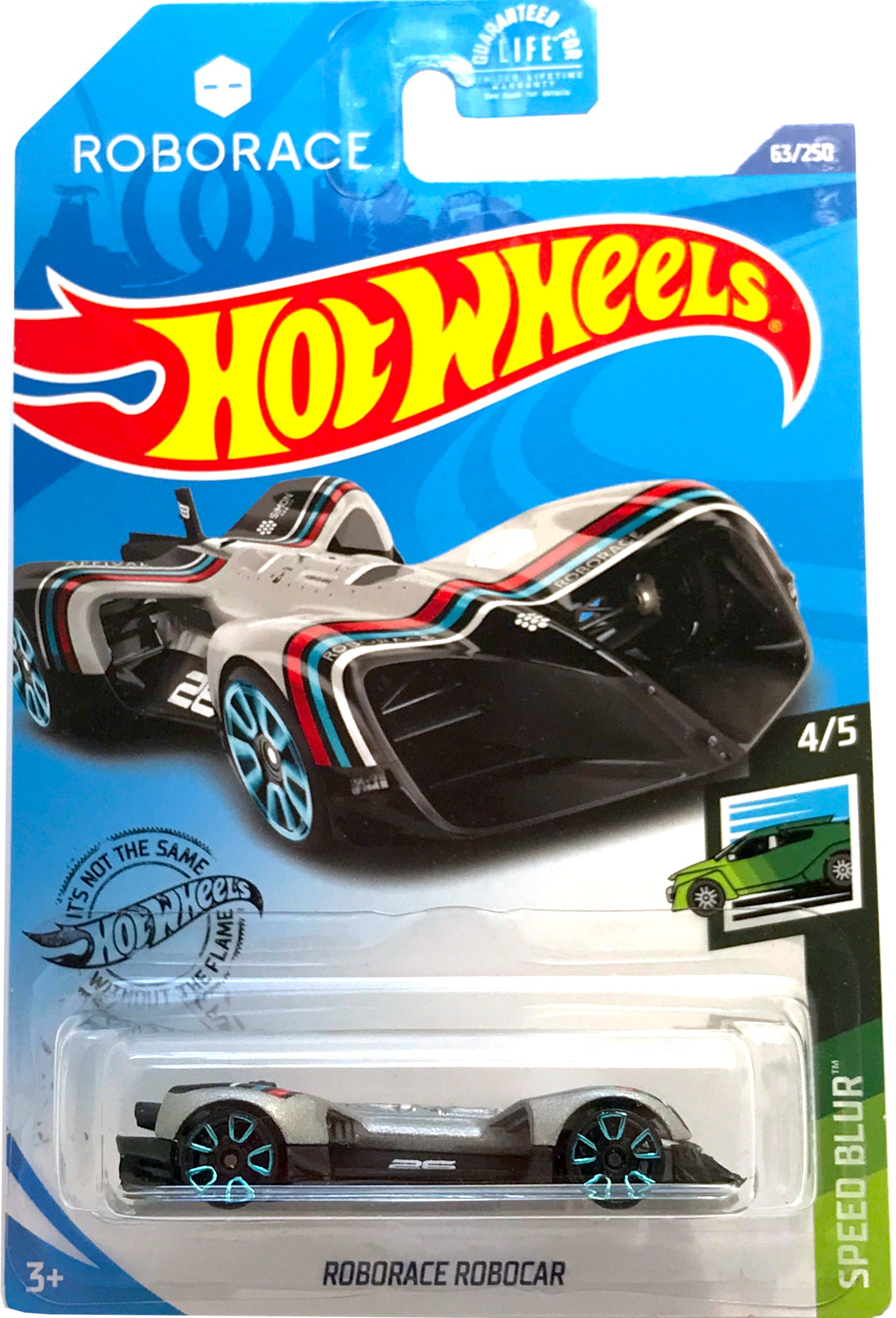 2020 Hot Wheels Mainline #063 - Roborace Robocar (Silver) GHF78