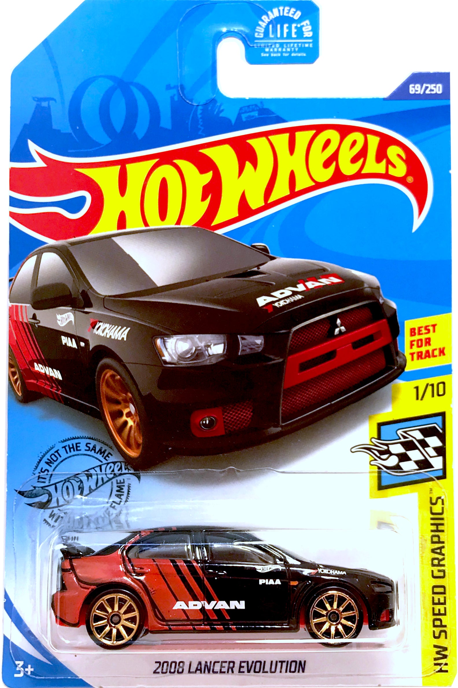 2020 Hot Wheels Mainline #069 - 2008 Mitsubishi Lancer Evolution (Black) GHC82