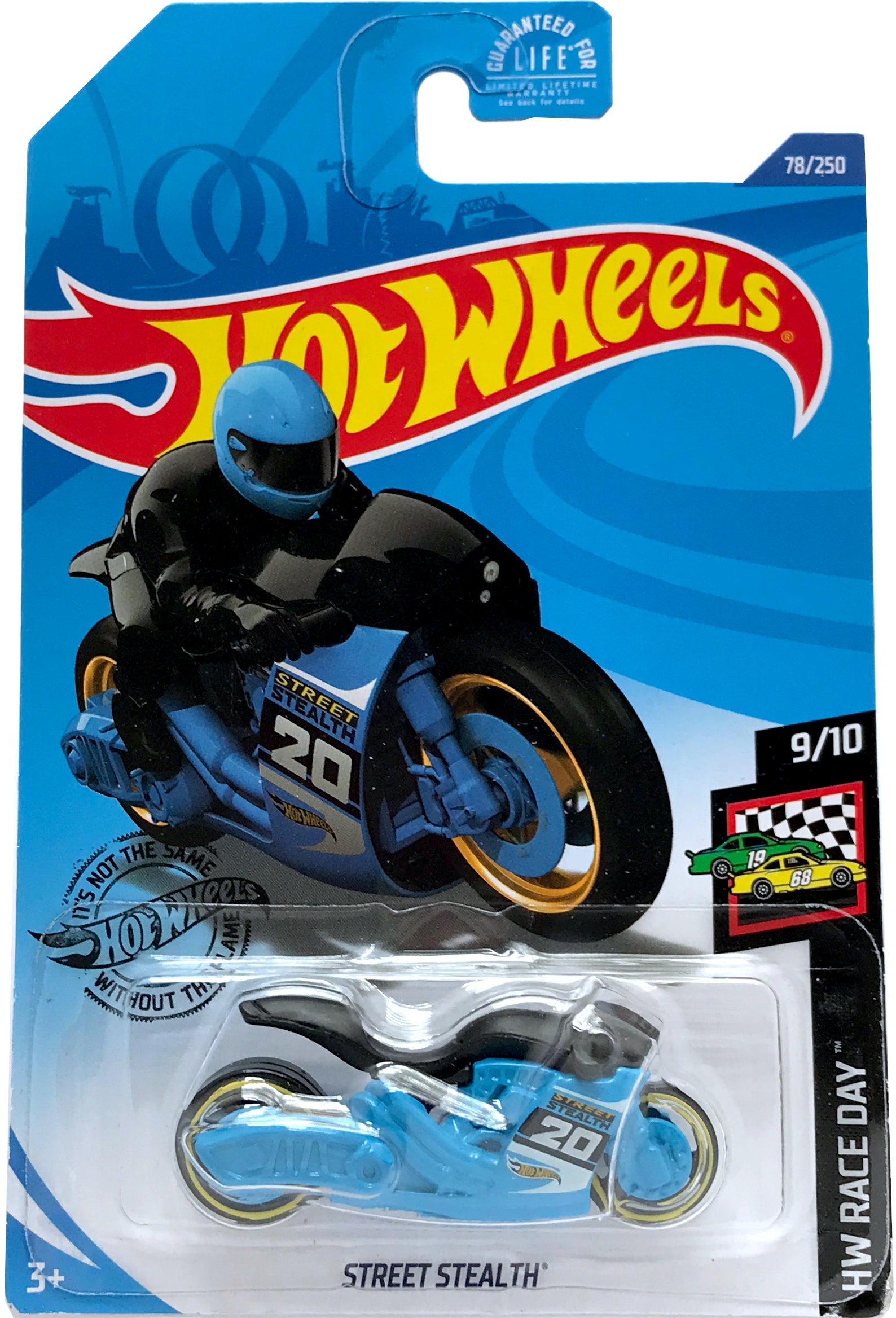 2020 Hot Wheels Mainline #078 - Street Stealth Motorcycle (Blue) GHC56