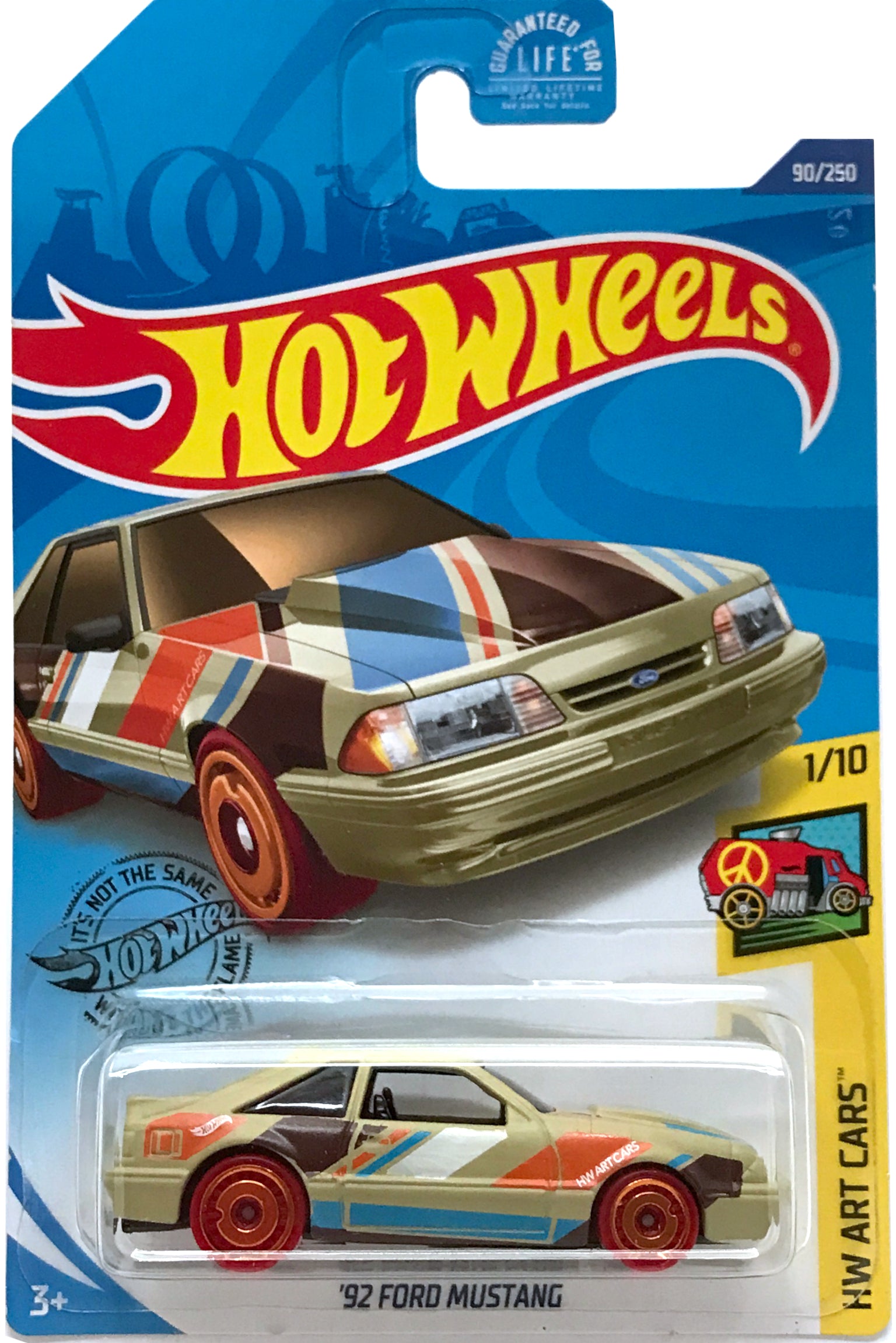 2020 Hot Wheels Mainline #090 - '92 Ford Mustang (Beige Tan) GHF95