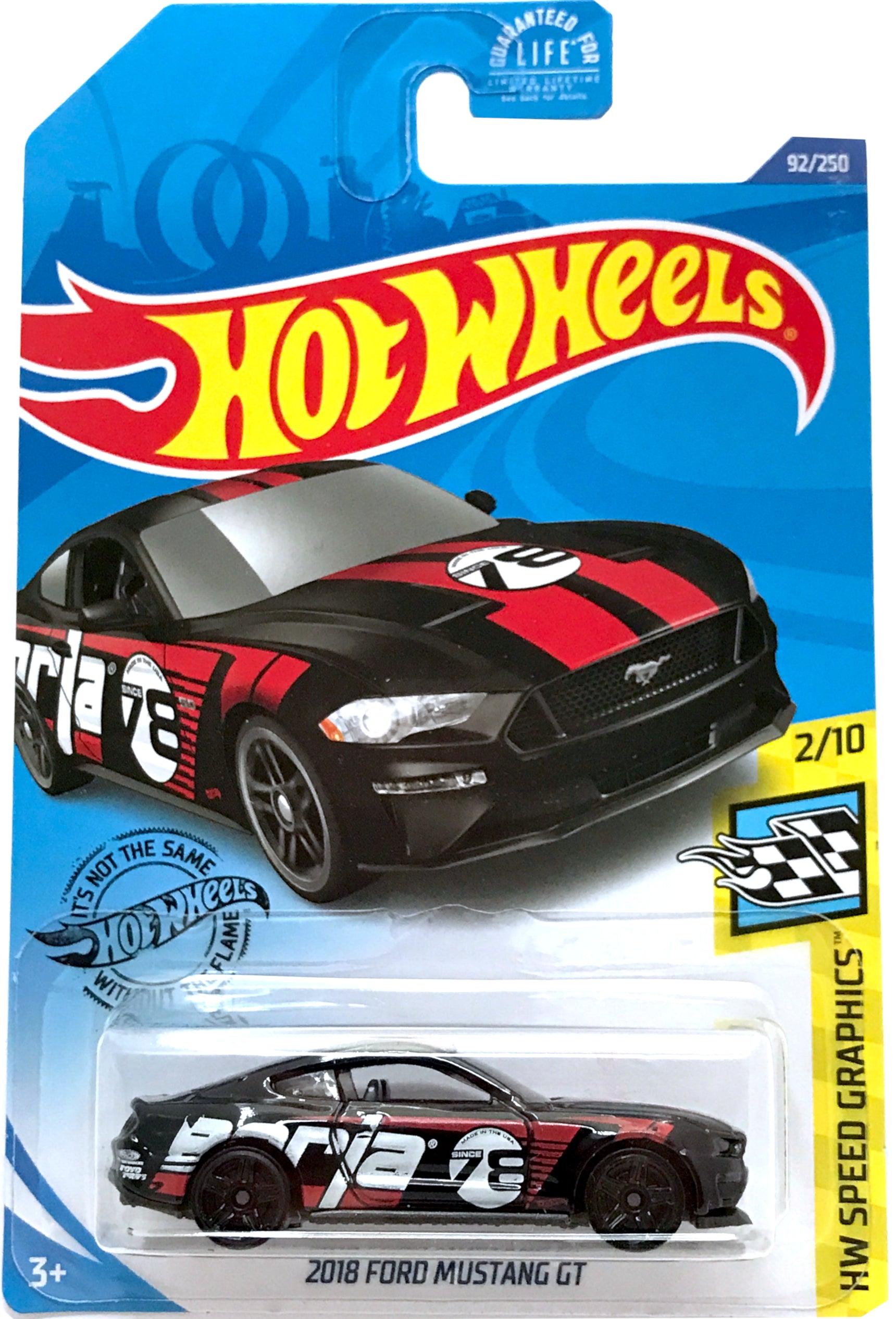 2020 Hot Wheels Mainline #092 - 2018 Ford Mustang GT (Black) GHF98