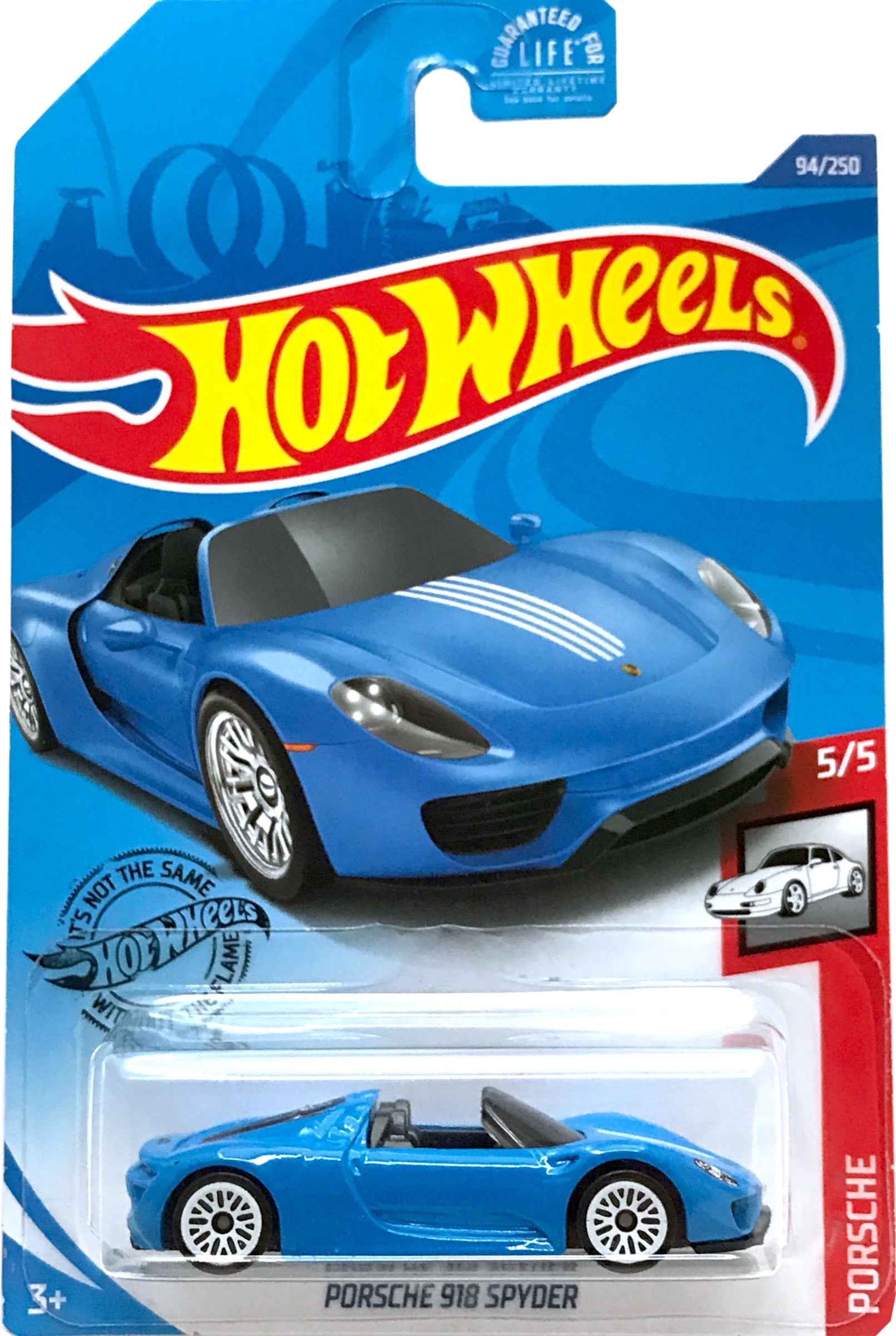 2020 Hot Wheels Mainline #094 - Porsche 918 Spyder (Blue) GHD22
