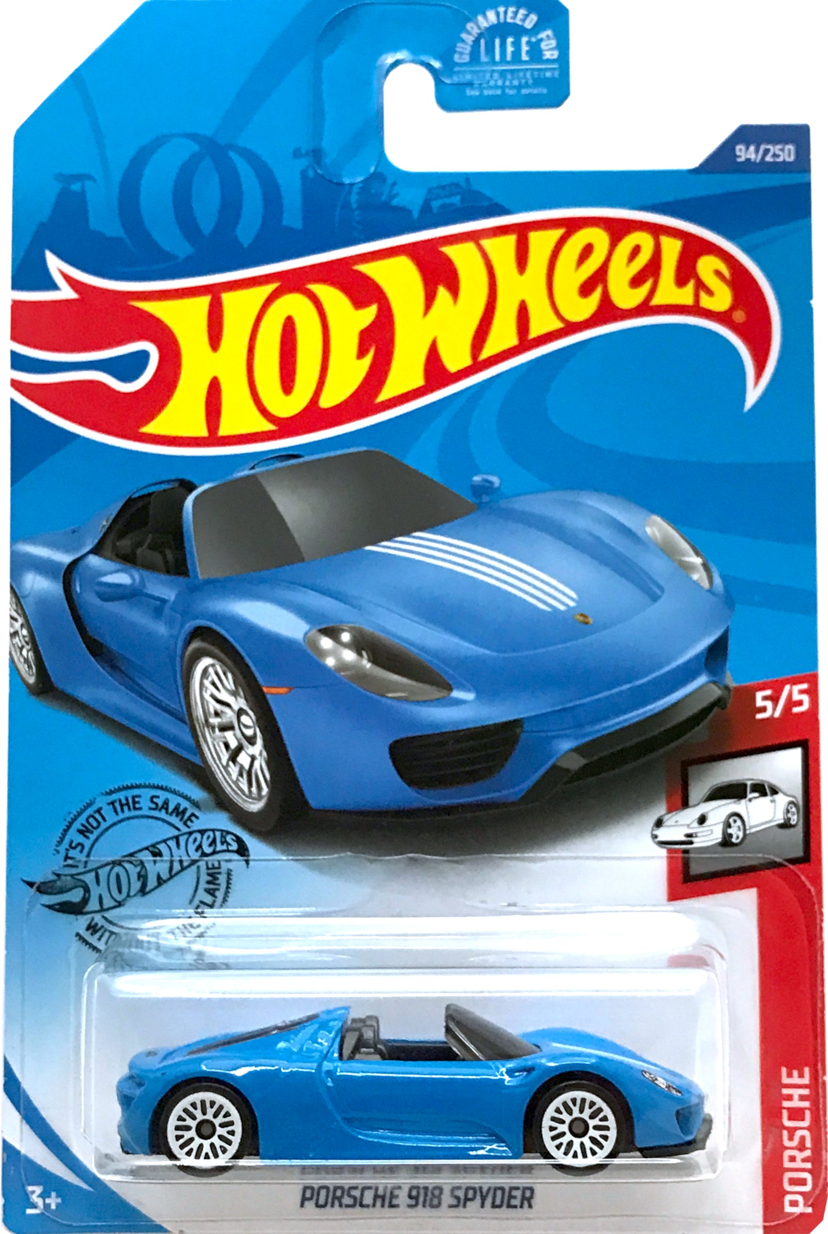 2020 Hot Wheels Mainline #094 - Porsche 918 Spyder (Blue) GHD22