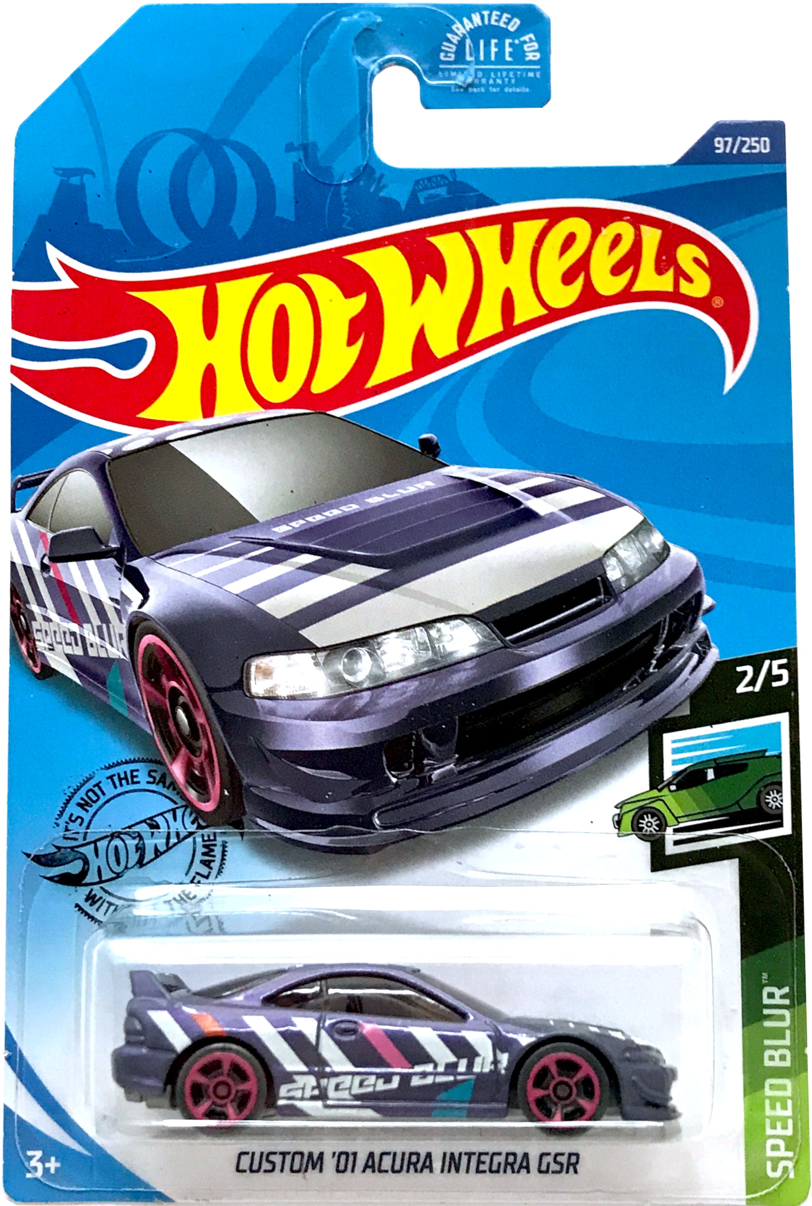 2020 Hot Wheels Mainline #97 Custom 01 Acura Integra GS-R Purple GHD33