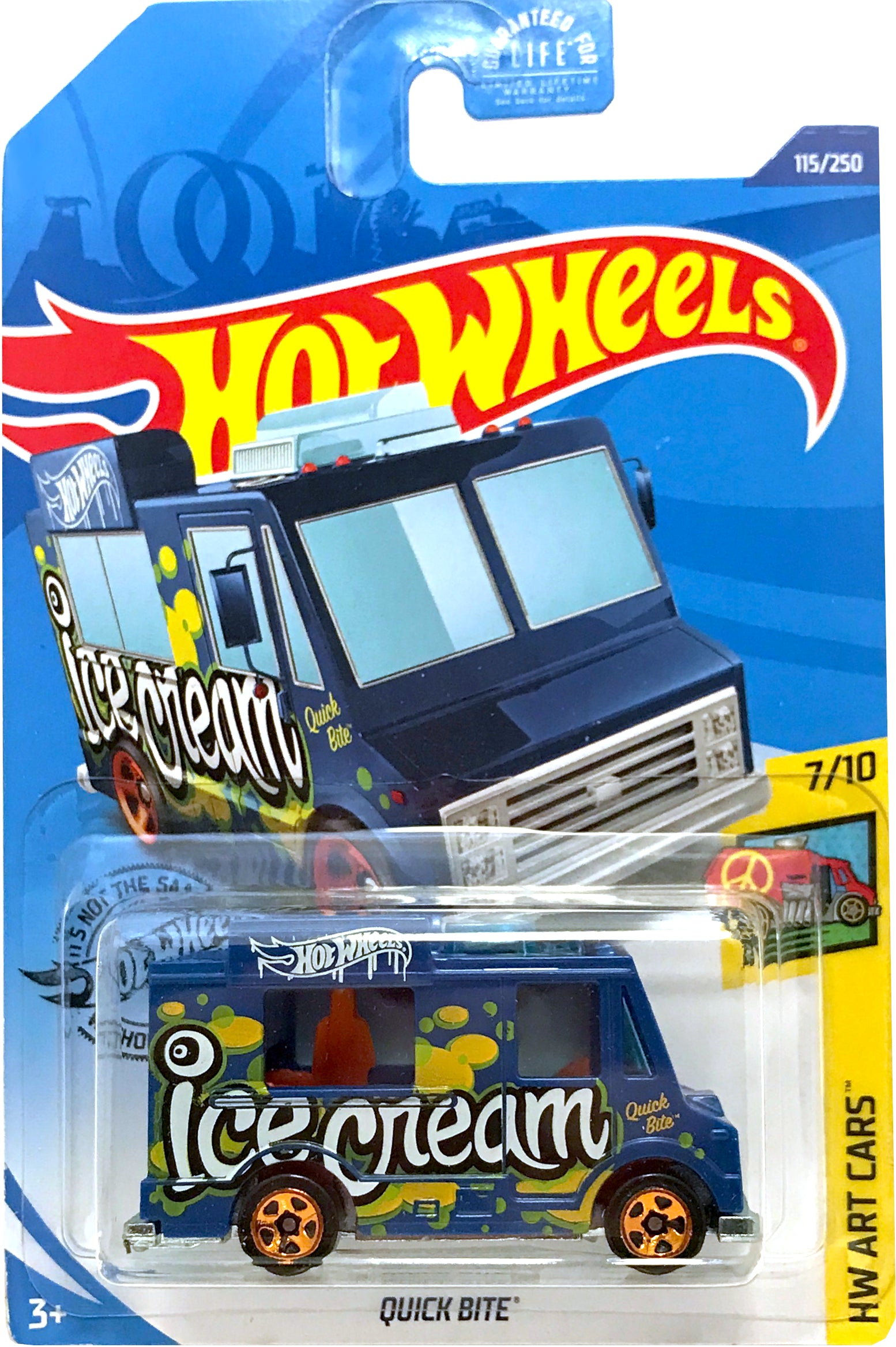 2020 Hot Wheels Mainline #115 - Quick Bite Ice Cream Truck (Blue) GHC19