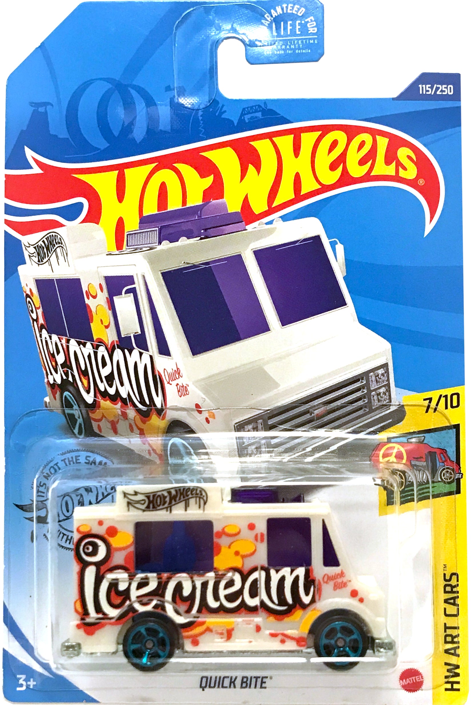 2020 Hot Wheels Mainline #115 - Quick Bite Ice Cream Truck (White) GHF96