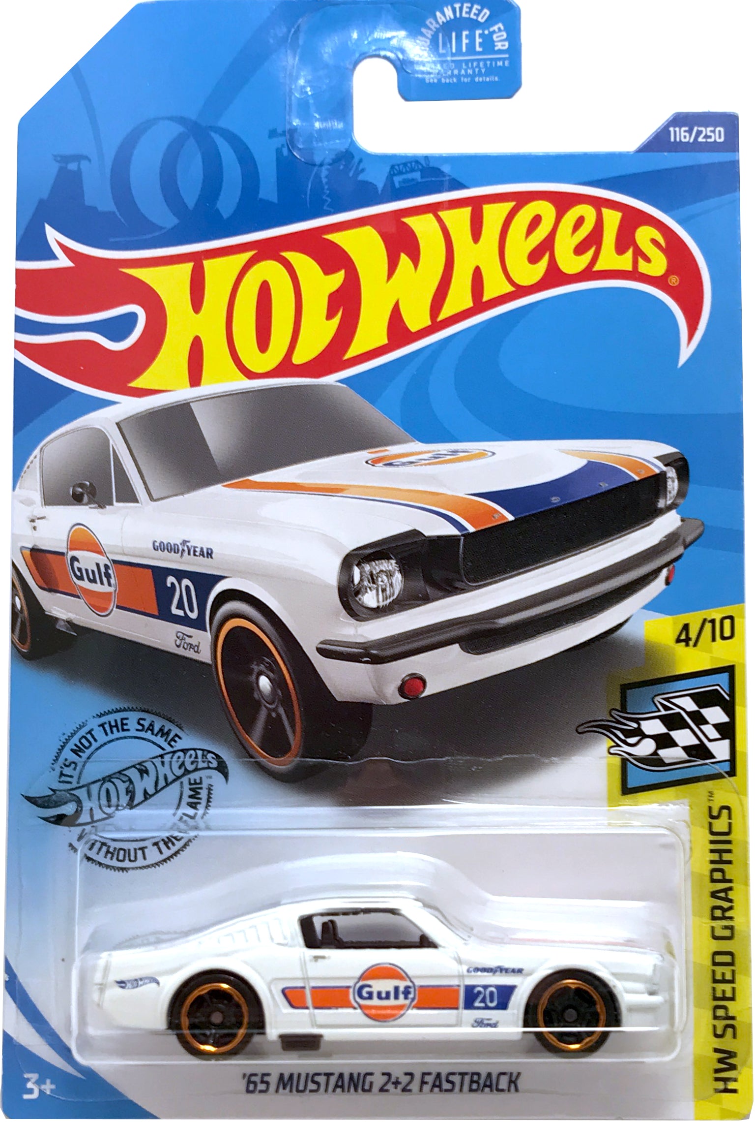 2020 Hot Wheels Mainline #116 - '65 Ford Mustang 2+2 Fastback (White) GHG51