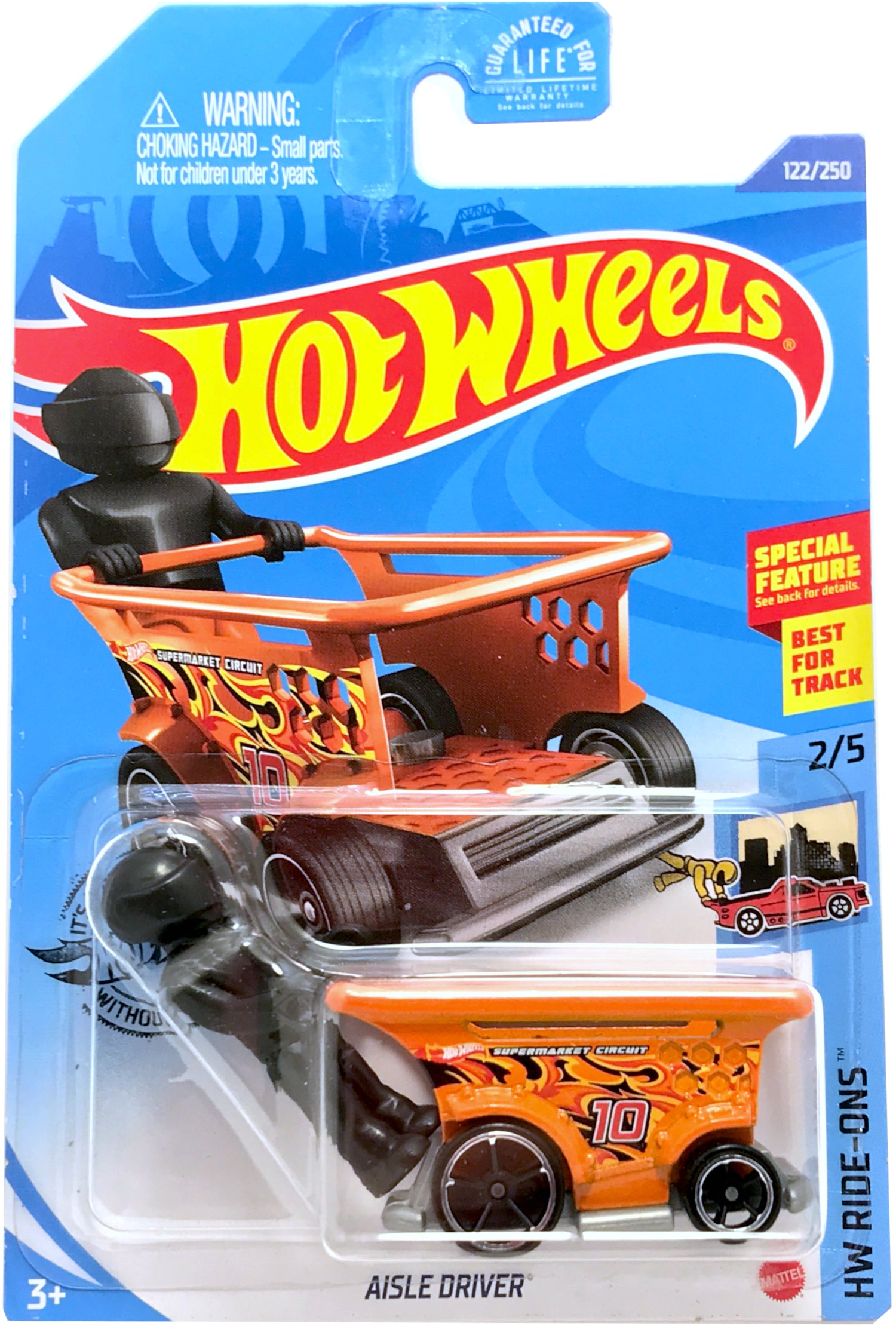 2020 Hot Wheels Mainline #122 - Aisle Driver Shopping Cart Car (Orange) GHF79