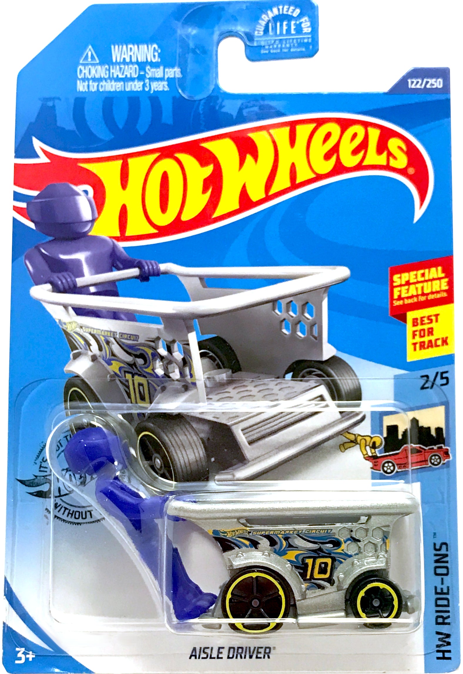 2020 Hot Wheels Mainline #122 - Aisle Driver Shopping Cart Car (Silver) GHC68