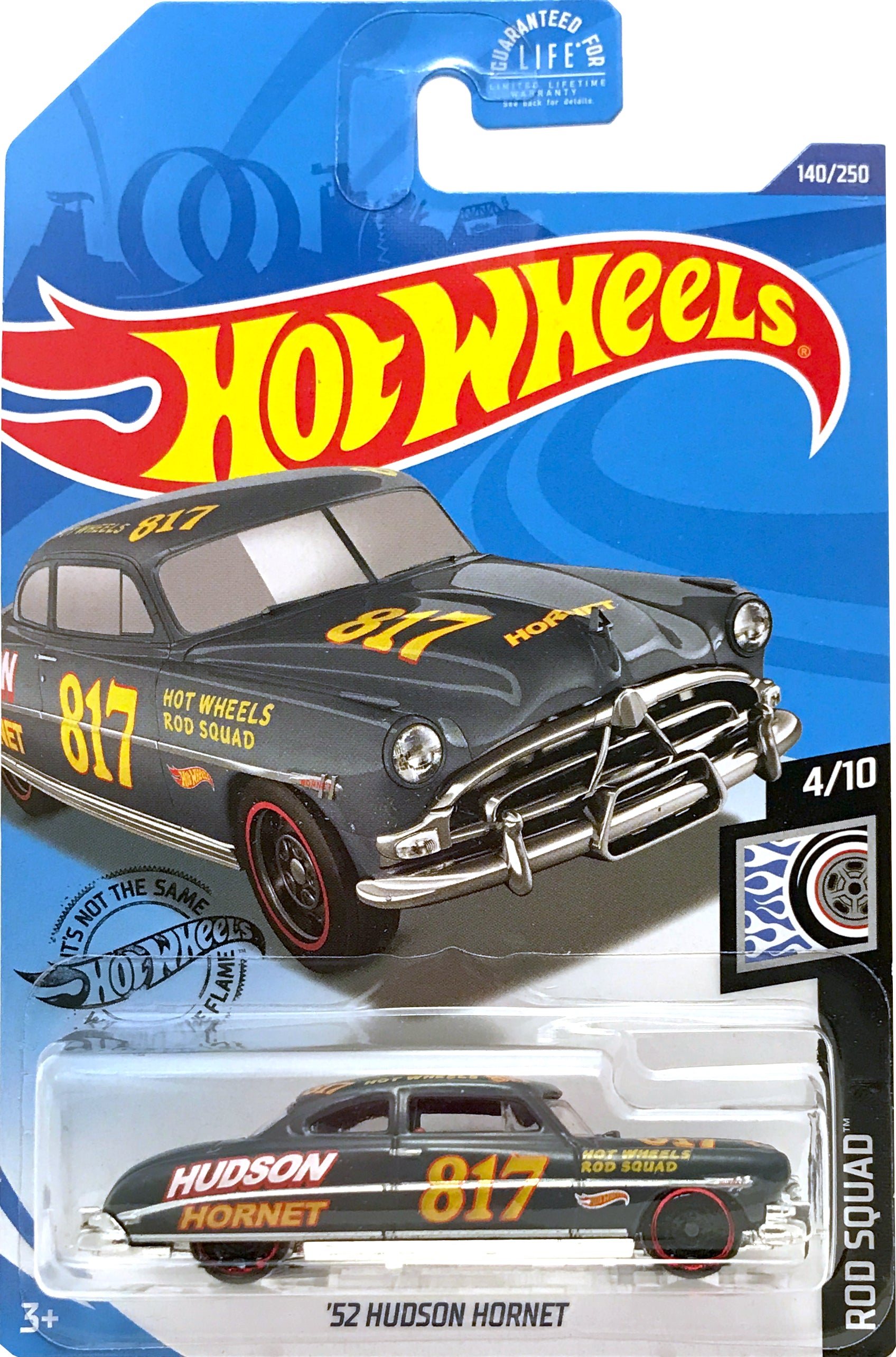 2020 Hot Wheels Mainline #140 - 1952 Hudson Hornet (Grey) GHD25