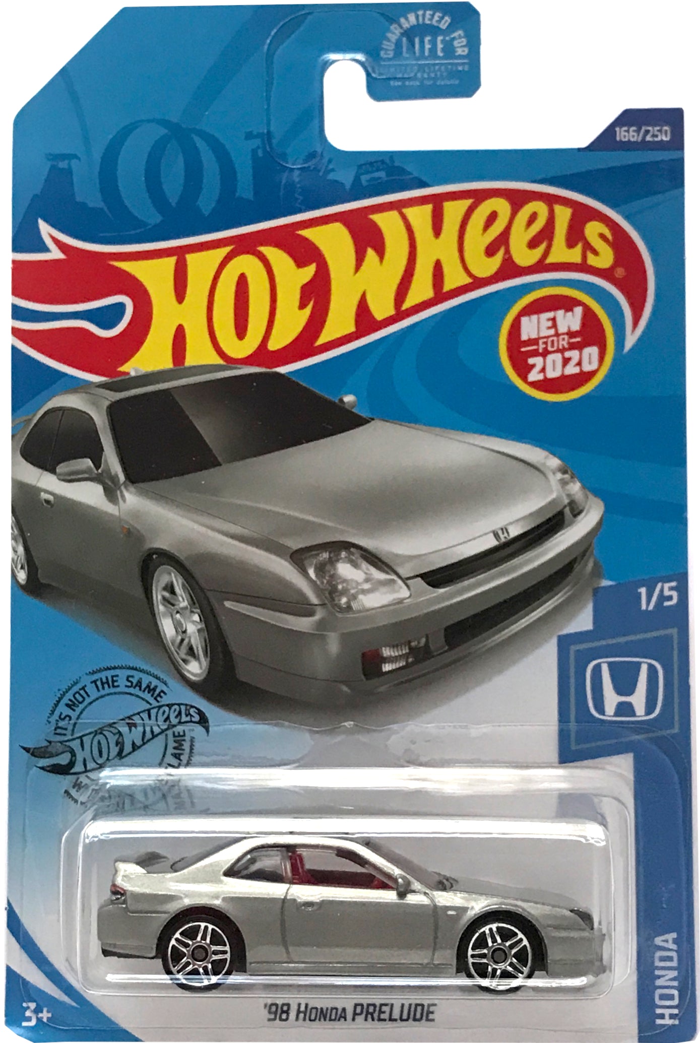 2020 Hot Wheels Mainline #166 - '98 Honda Prelude (Silver) GHB55