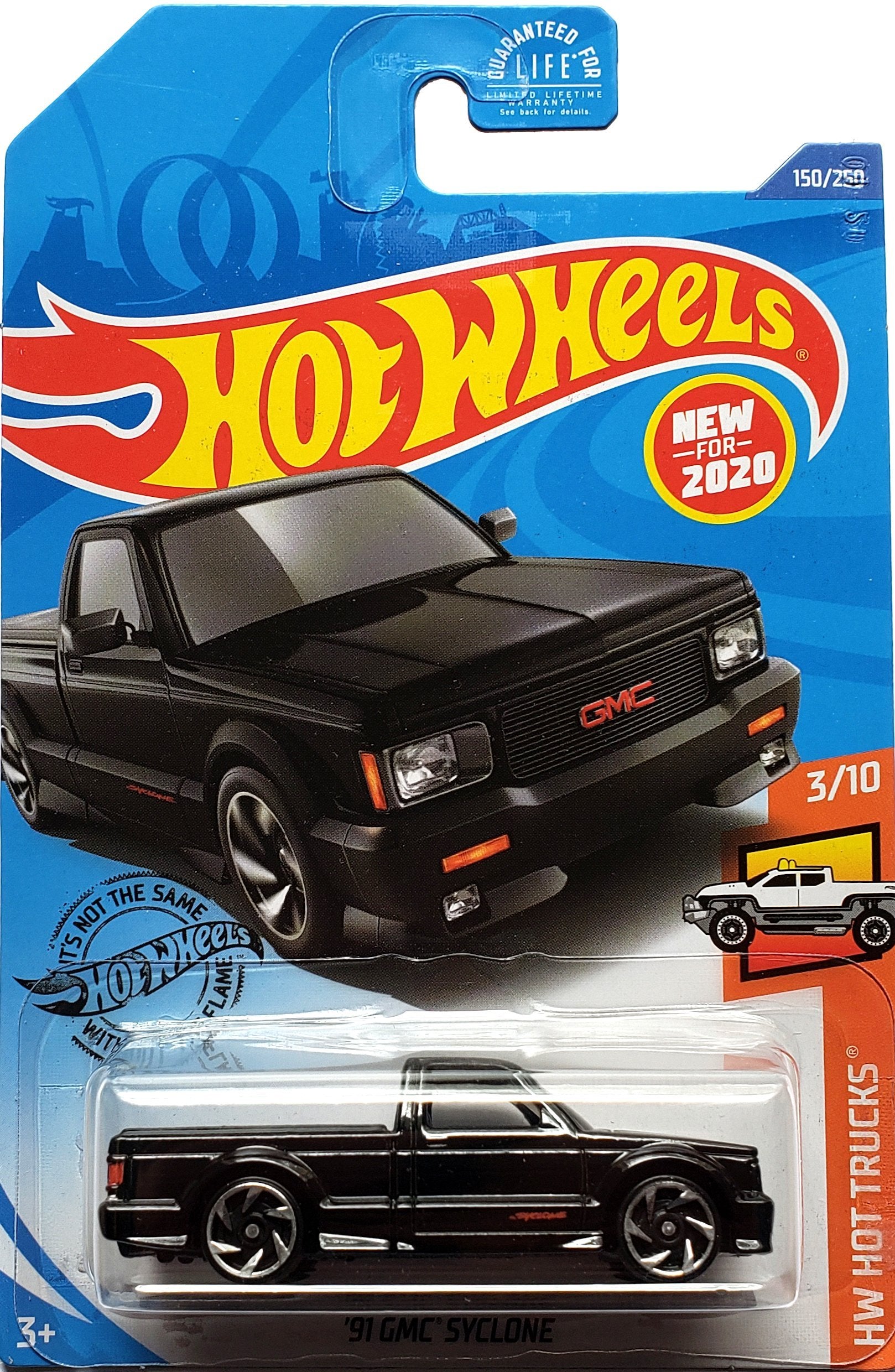 2020 Hot Wheels Mainline #150 - '91 GMC Syclone (Black) 3/10 HW Hot Trucks GHB35