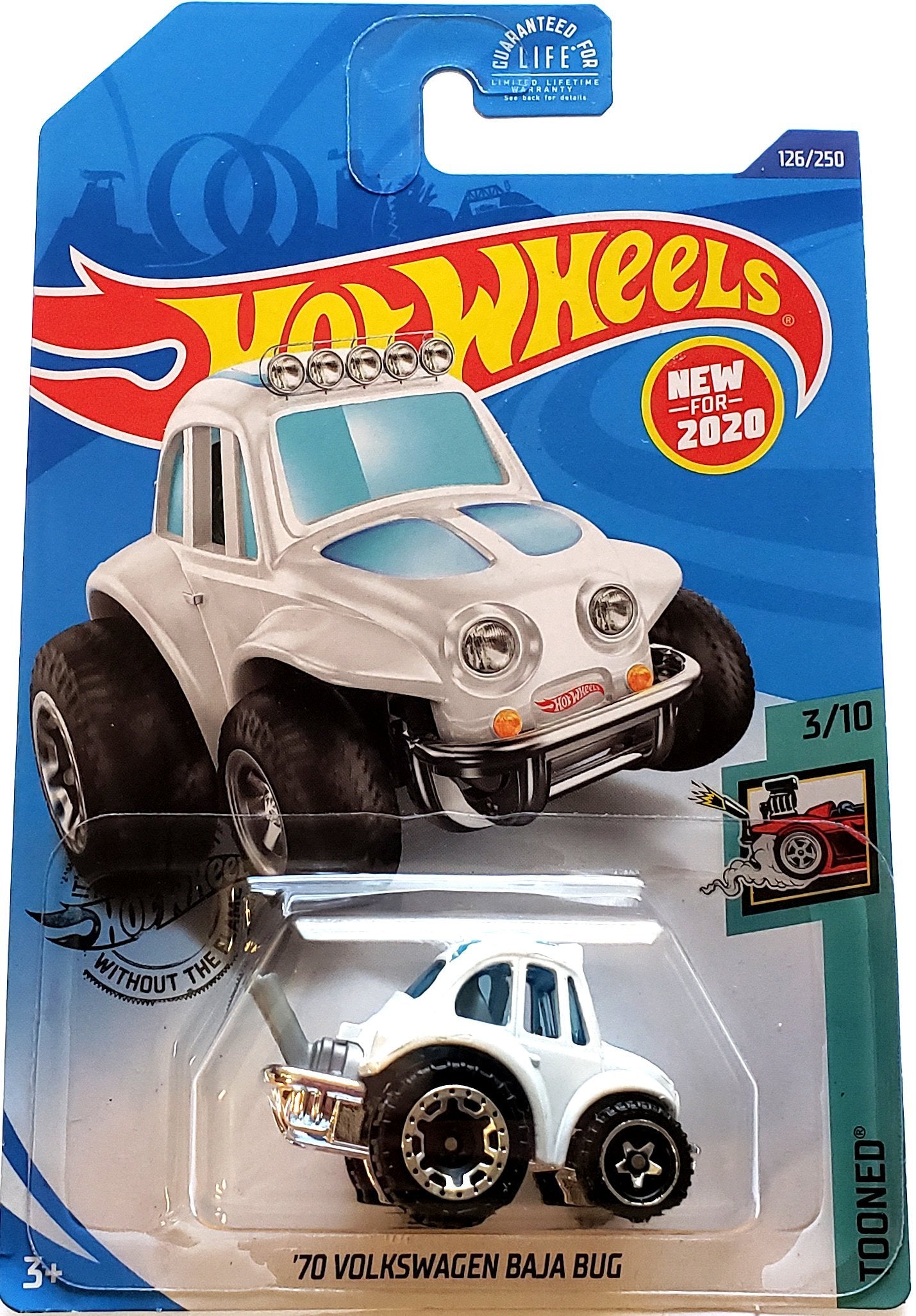 2020 Hot Wheels Mainline #126 - 1970 Volkswagen Baja Bug VW Beetle (White) GHB57