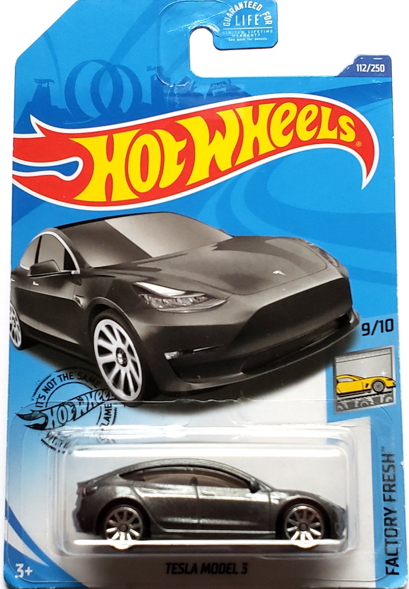 2020 Hot Wheels Mainline #112 - Tesla Model 3 (Grey) GHC05
