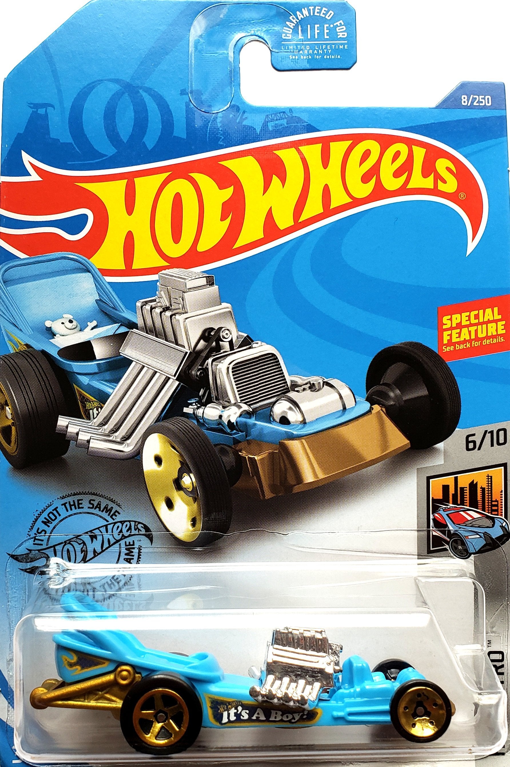 2020 Hot Wheels Mainline #008 - Diaper Dragger (It's a Boy Blue) GHC45