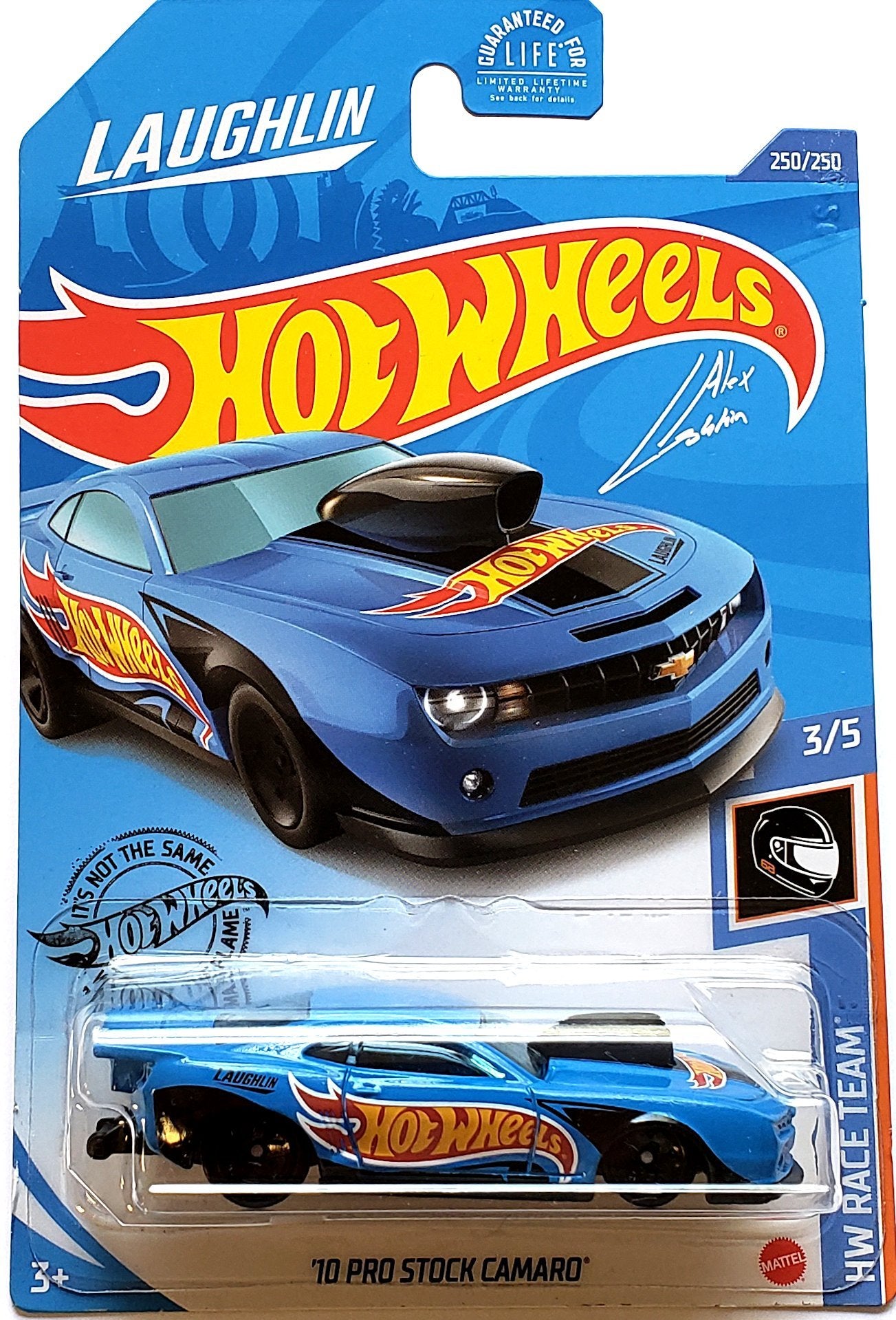 2020 Hot Wheels Mainline #250 - 2010 Pro Stock Chevy Camaro (Blue) GHD10