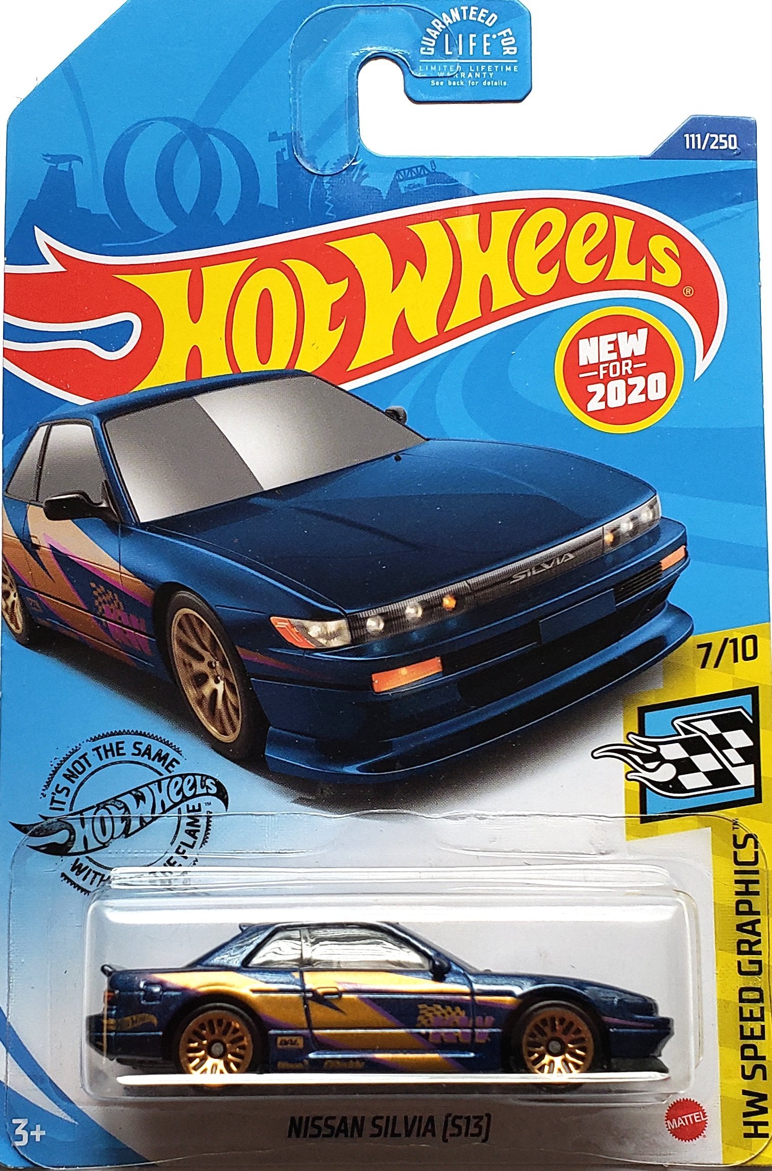 2020 Hot Wheels Mainline #111 - Nissan Silvia S13 (Blue) GHF03