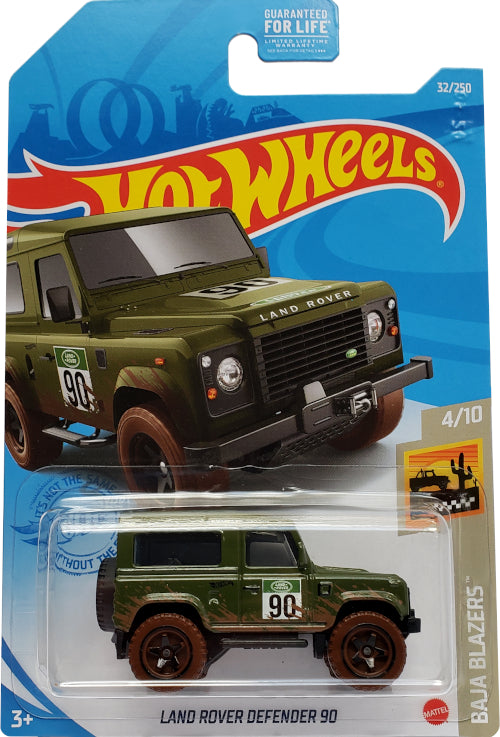 2021 Hot Wheels Mainline #032 - Land Rover Defender 90 (Green) GRX66