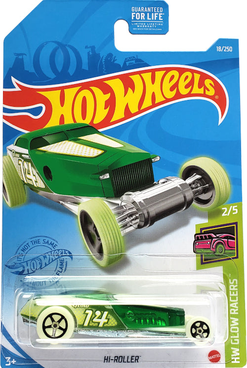 2021 Hot Wheels Mainline #018 - Hi-Roller (Glow in The Dark) GRY14