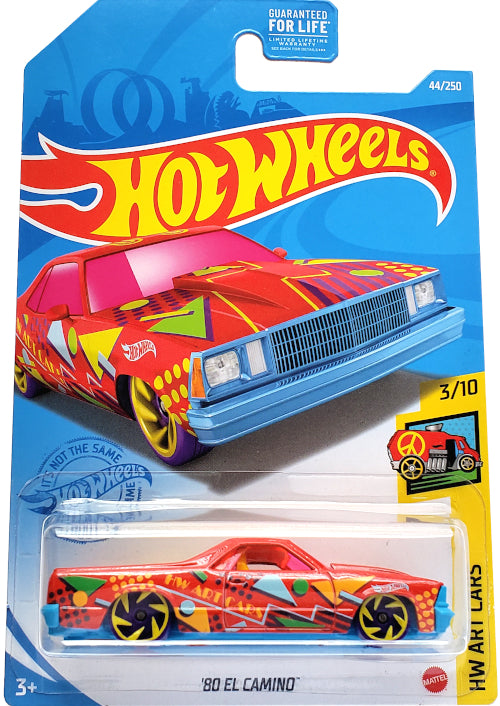 2021 Hot Wheels Mainline #044 - 1980 Chevy El Camino (Retro Red) GRY33